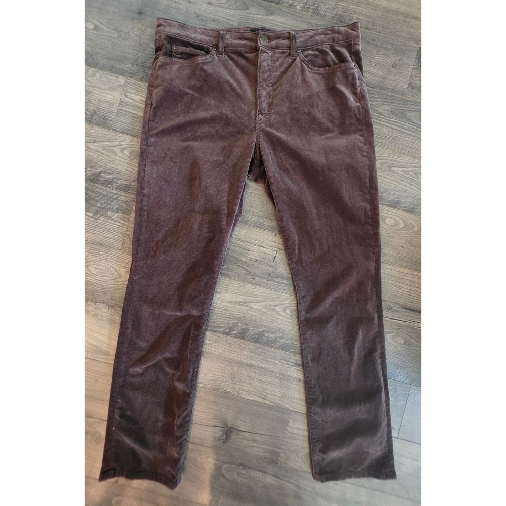 Women's sz16 Lauren Ralph Lauren Brown Corduroy Straight Leg Pants Dark Academia